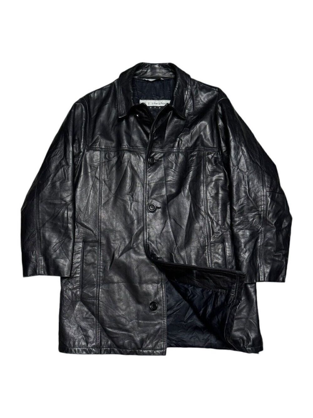 Bod & Christensen Couture GENUINE LEATHER Vintage Y2K Designer Luxury Coat XL